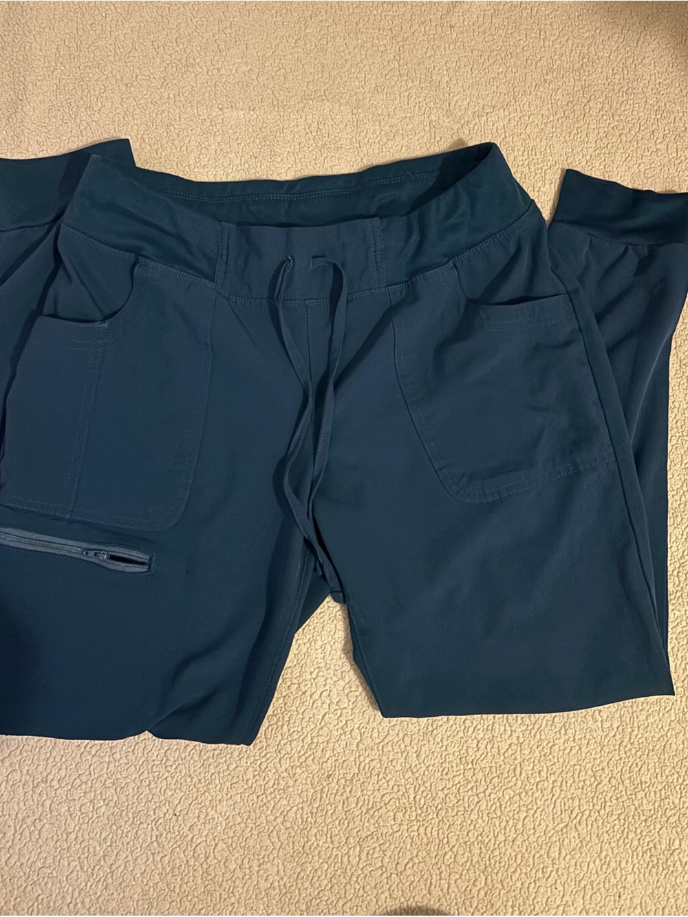 HeartSoul Navy Drawstring Joggers with Zip Pocket